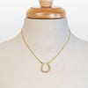 Keepsake - Moonstone and 14K Gold Vermeil Horseshoe Necklace - Urban - Equestrian