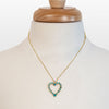 Keepsake - Turquoise and 14K Gold vermeil Heart Charm Necklace - Urban - Equestrian