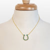 Keepsake - Turquoise and 14K Gold Vermeil Horseshoe Charm Necklace - Urban - Equestrian