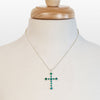 Keepsake - Turquoise and Sterling Silver Cross Charm Necklace - Urban - Equestrian