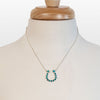 Keepsake - Turquoise and Sterling Silver Horseshoe Charm Necklace - Urban - Equestrian