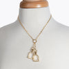 Langley - Equestrian Double Riding Stirrup Necklace in Gold - Urban - Equestrian
