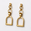 Langley - Equestrian Riding Stirrup Earring in Gold - Urban - Equestrian