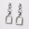 Langley - Equestrian Riding Stirrup Earring in Silver - Urban - Equestrian