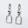 Langley - Equestrian Riding Stirrup Earring in Silver - Urban - Equestrian