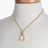 Langley - Equestrian Riding Stirrup Necklace in Gold - Urban - Equestrian