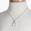 Langley - Equestrian Riding Stirrup Necklace in Silver - Urban - Equestrian