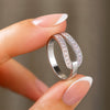 Levade - Moissanite Equestrian Horseshoe Ring in Silver - Urban-Equestrian