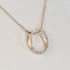 Levade - Moissanite Horseshoe Equestrian Necklace in Silver - Urban - Equestrian