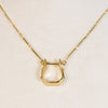 Mesa - Western Horse Stirrup Necklace in Gold - Urban-Equestrian