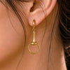 Odeza - Equestrian Horse Bit Earring in 14K Gold on Sterling Silver - Urban - Equestrian