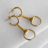 Odeza - Equestrian Horse Bit Earring in 14K Gold on Sterling Silver - Urban - Equestrian