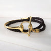 Odeza - Wrap Around Horse Bit Bracelet in Gold & Black - Urban - Equestrian