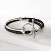 Odeza - Wrap Around Horse Bit Bracelet in Silver & Black - Urban - Equestrian