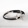 Odeza - Wrap Around Horse Bit Leather and Sterling Silver on Brass Bracelet - Urban - Equestrian