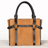 Paddock Halter Tote - Suede and Italian Leather Chestnut & Black Tote Bag - Urban - Equestrian