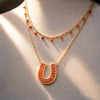 Prism - Carnelian Equestrian Horseshoe Necklace Or Choker - Urban-Equestrian