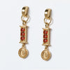 Prism - Carnelian Horseshoe Coin Earring - Urban - Equestrian