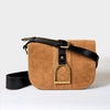 Signature Stirrup - Riding Stirrup Crossbody Luxury Leather Handbag in Black on Chestnut - Urban - Equestrian