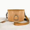 Signature Stirrup - Riding Stirrup Crossbody Luxury Leather Handbag in Caramel - Urban - Equestrian
