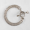 T Bar Curb Chain Horseshoe Buckle Clasp Sterling Silver Plated Brass Bracelet - Urban - Equestrian