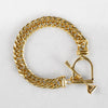 T Bar Curb Chain Stirrup Buckle Clasp 14K Gold Plated Brass Bracelet - Urban - Equestrian