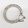 T Bar Curb Chain Stirrup Buckle Clasp Sterling Silver Plated Brass Bracelet - Urban - Equestrian