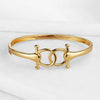 Talisman - Stylized Horse Bit and 14K Gold on Brass Bracelet - Urban - Equestrian