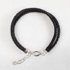 Tally - Braided Leather Horseshoe Coin Bracelet in Black - Urban - Equestrian