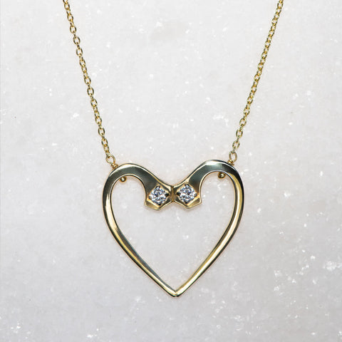 Charmed Heart Necklace - Gold
