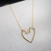 Charmed Heart Necklace - Gold
