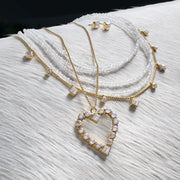 Keepsake Moonstone Heart - Gold
