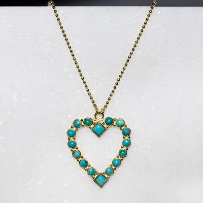 Keepsake Turquoise Heart - Gold