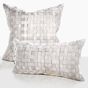 Adagio Real Cowhide Lumbar Pillow w/ Feather Down Insert - Ivory - www.urban-equestrian.com