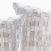Adagio Real Cowhide Lumbar Pillow w/ Feather Down Insert - Ivory - www.urban-equestrian.com