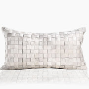 Adagio Real Cowhide Lumbar Pillow w/ Feather Down Insert - Ivory - www.urban-equestrian.com