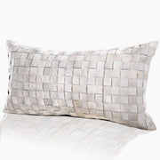 Adagio Real Cowhide Lumbar Pillow w/ Feather Down Insert - Ivory - www.urban-equestrian.com