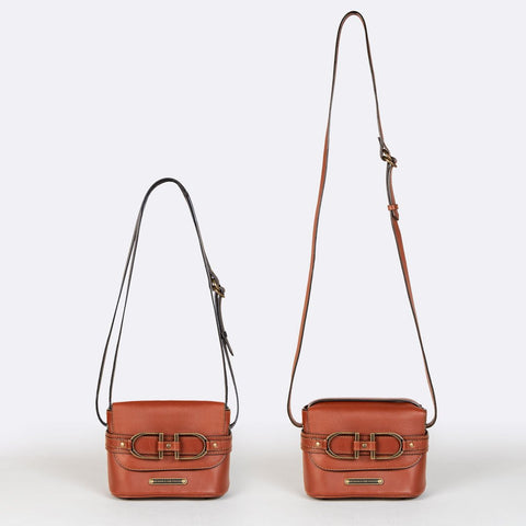 Ava - Double Stirrup Crossbody Cognac - www.urban-equestrian.com