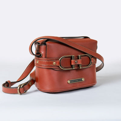 Ava - Double Stirrup Crossbody Cognac - www.urban-equestrian.com