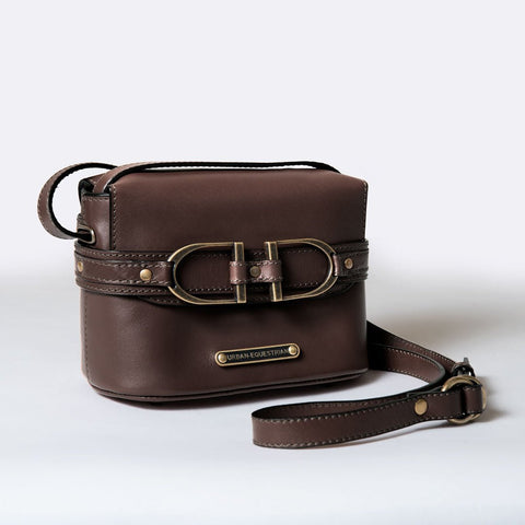 Ava Double Stirrup Crossbody Deep Brown - www.urban-equestrian.com