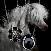 Black Onyx Horseshoe Necklace - www.urban-equestrian.com