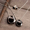 Black Onyx Horseshoe Necklace - www.urban-equestrian.com