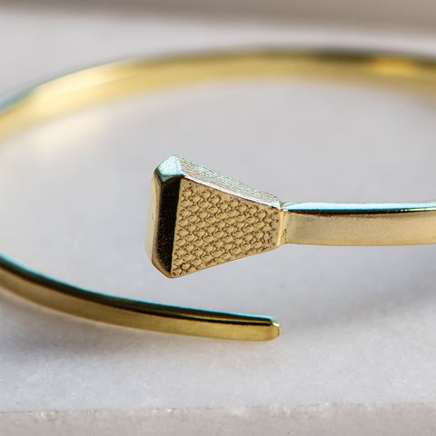 Blacksmith Bangle - Gold - www.urban-equestrian.com