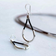 Calista Earrings - BlackLeather - www.urban-equestrian.com