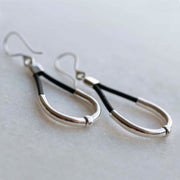Calista Earrings - BlackLeather - www.urban-equestrian.com