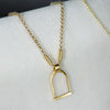 Camden Classic Stirrup Necklace - Gold - www.urban-equestrian.com