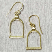 Camden English Stirrup Earrings - Gold - www.urban-equestrian.com