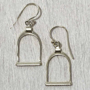 Camden English Stirrup Earrings - Silver - www.urban-equestrian.com