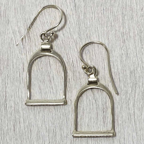 Camden English Stirrup Earrings - Silver - www.urban-equestrian.com