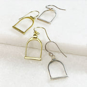 Camden English Stirrup Earrings - Silver - www.urban-equestrian.com
